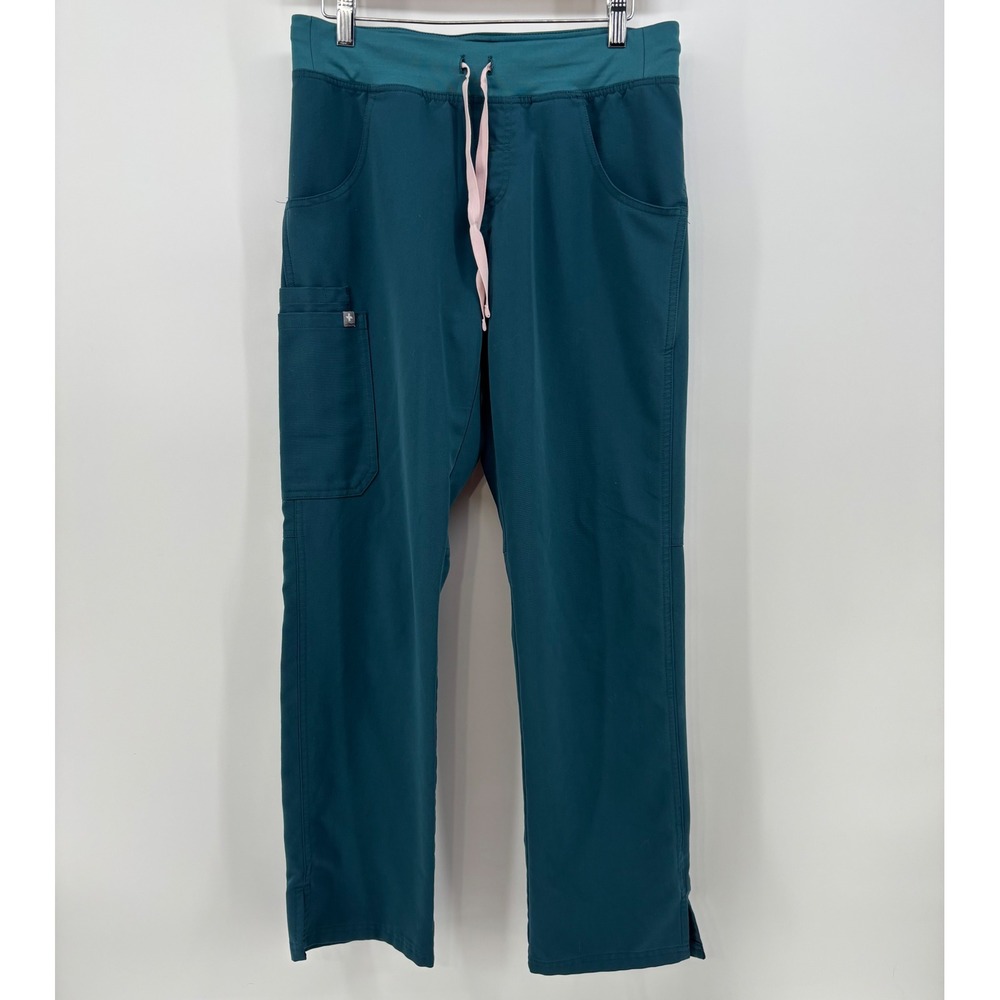 FIGS Kade Cargo Scrub Pants Women's S Technical Collection Caribbean Blue